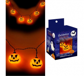 Garland of 10 Pumpkins with LED Lighting, 150 cm Garland of 10 Pumpkins with LED Lighting, 150 cm