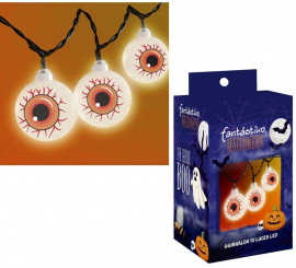 Garland of 10 Bloody Eyes LED lighting 150 cm Garland of 10 Bloody Eyes LED lighting 150 cm