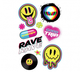 Hoja de Tatuajes Acid de 14x30 cm