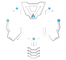 Hoja de Tatuajes Robot Ciborg para Cara de 20x20 cm