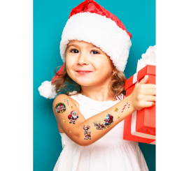 Folha de tatuagem de Natal Folha de tatuagem de Natal