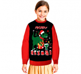 Jersey Dinosaurio Navideño para niños