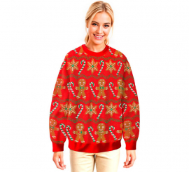 Jersey Navideño Galletas de Jengibre para adulto