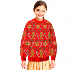 Jersey Navideño Galletas de Jengibre para niños