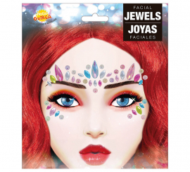 Joias faciais multicoloridas adesivas Joias faciais multicoloridas adesivas
