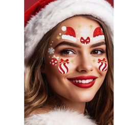 Joias com glitter e rosto de Papai Noel Joias com glitter e rosto de Papai Noel