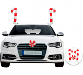 Kit de Bastón de Caramelo y Bola de decoración para Coche