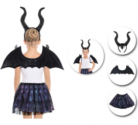 Children's Black Bat Kit: Tutu, Headband and Wings Children's Black Bat Kit: Tutu, Headband and Wings