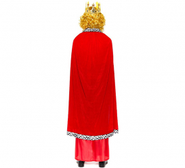 Kit Rey Mago rojo adulto: Capa y Corona