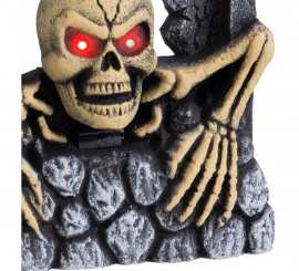 Skeleton Tombstone with Light, Sound and Movement, 34x10x55 cm Skeleton Tombstone with Light, Sound and Movement, 34x10x55 cm