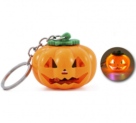 Llavero Calabaza con Luz 4x3.8 cm