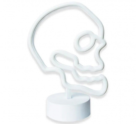 Luz Neon Caveira com Suporte 25x18x10 cm Luz Neon Caveira com Suporte 25x18x10 cm