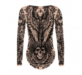 Maillot com efeito de tatuagem para mulheres