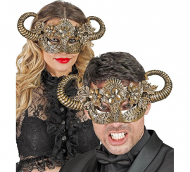 Máscara de Diablo Teatral oro