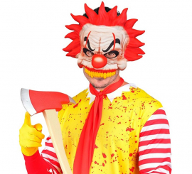 Máscara de Payaso Asesino sin Barbilla