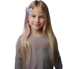 Mechón Lila con Mariposa de 35 cm