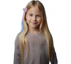 Mechón rosa con Unicornio de 35 cm