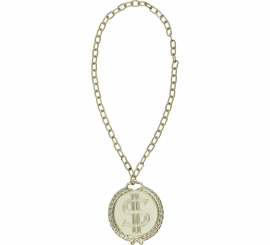 Medallón Dólar dorado de 13 cm,