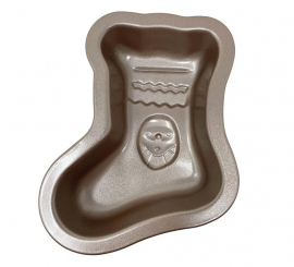 Forma de bota de Natal em metal para bolos de 15 cm Forma de bota de Natal em metal para bolos de 15 cm