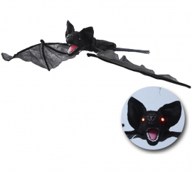 70 cm große animierte Fledermaus mit Licht, Ton und Bewegung