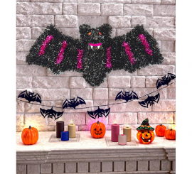 Lametta-Fledermaus 46x16 cm