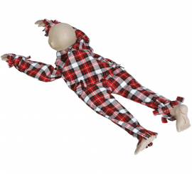 Menino zumbi rastejando com luz, som e movimento 90 cm