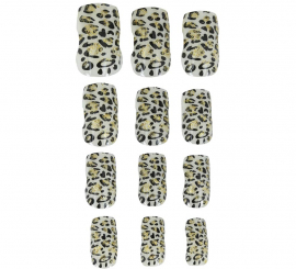 Pack de 12 Uñas Leopardo para mujer