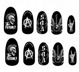 Pack de 12 Uñas Punk con Pegamento