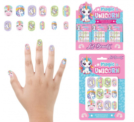 Pack de 12 Uñas Unicornios para niña