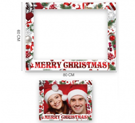 Pack of 12 White Merry Christmas Photocalls measuring 80x60 cm Pack of 12 White Merry Christmas Photocalls measuring 80x60 cm