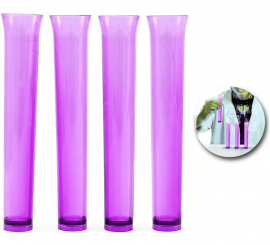 Pack of 4 purple test tubes