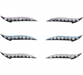 Pack de 6 Adhesivos Delineadores de Ojos con Pedrería
