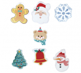 Pack de 6 gomas de Pelo Navideñas en modelos surtidos