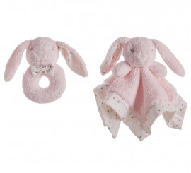Pacote Rattle Rabbit de 16 cm e Dou-Dou em várias cores de 30X29 Pacote Rattle Rabbit de 16 cm e Dou-Dou em várias cores de 30X29