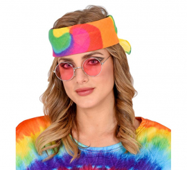 Cachecol Hippie Tie-Dye Multicolorido 55x55 cm Cachecol Hippie Tie-Dye Multicolorido 55x55 cm