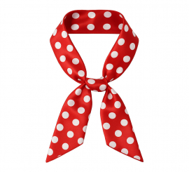 Sevillana red scarf with white polka dots 46x46 cm Sevillana red scarf with white polka dots 46x46 cm