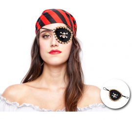 Clous d'oreilles patch pirate Clous d'oreilles patch pirate
