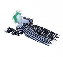 Palhaço rastejante de 65 cm com luz, som e movimento