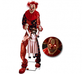 Palhaço sequestrador gigante animado com luz, som e movimento 65x90x220