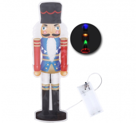 Pegatina Gel Cascanueces azul de Navidad de 15x45 cm