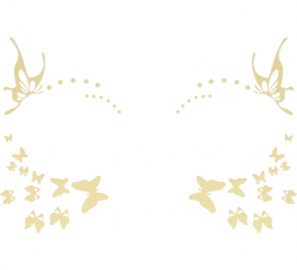 Pegatinas Faciales Adhesivas de Mariposas doradas