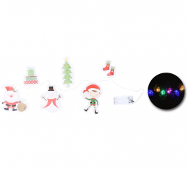 Pegatinas Gel Led 6 Figuritas de Navidad de 15x35 cm