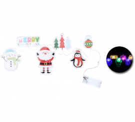 Pegatinas Gel Led 6 Figuritas Merry christmas de 15x30 cm