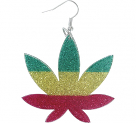 Pendientes de Hoja Marihuana