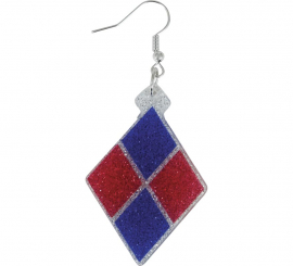 Pendientes de Rombos azules y rojo
