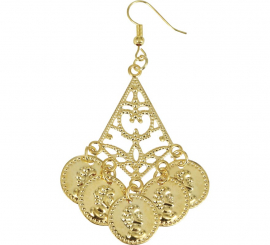 Pendientes Metálicos de Monedas de 5 cm