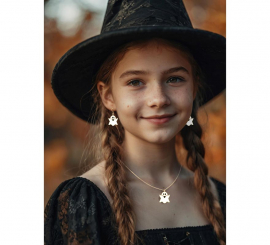Ghost Earrings and Necklace Ghost Earrings and Necklace