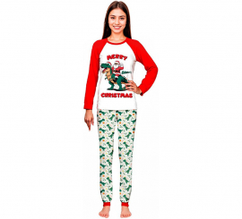 Pijama Navideño de Dino para adultos