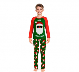 Pijama Navideño de Papá Noel Cool para niños