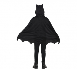 Poncho roxo de morcego para crianças